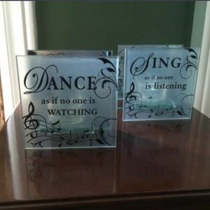 Set of Two Glass Tealight/ Votive Holders